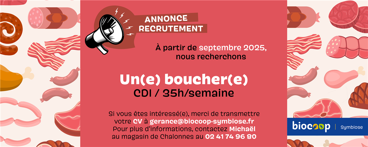 Annonce recrutement // Boucher(e)