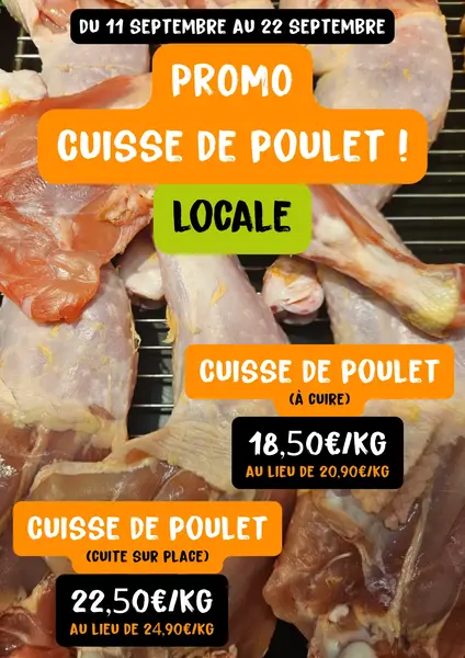 Promo cuisse de poulet !
